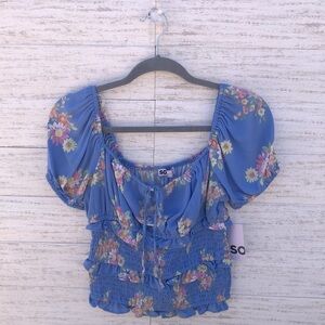 SO "Goods for Life” off the shoulder Crop Top | SIZE S